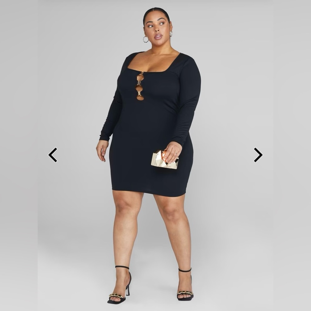 NWT Cutout Knit Bodycon Dress - Picture 2 of 3